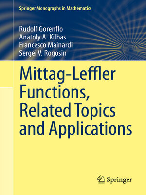 cover image of Mittag-Leffler Functions, Related Topics and Applications